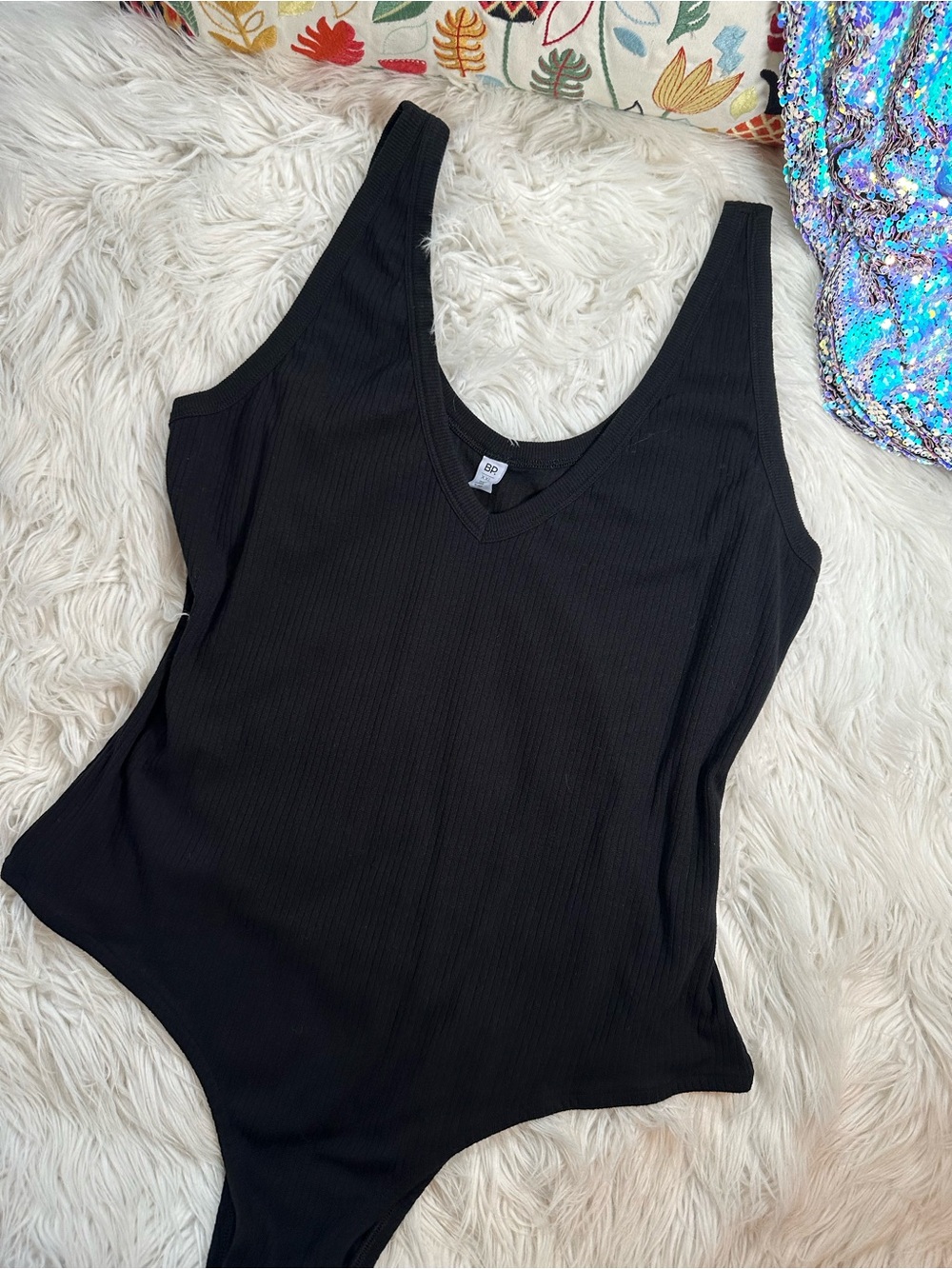 Bp • Ribbed V-Neck Tank Bodysuit